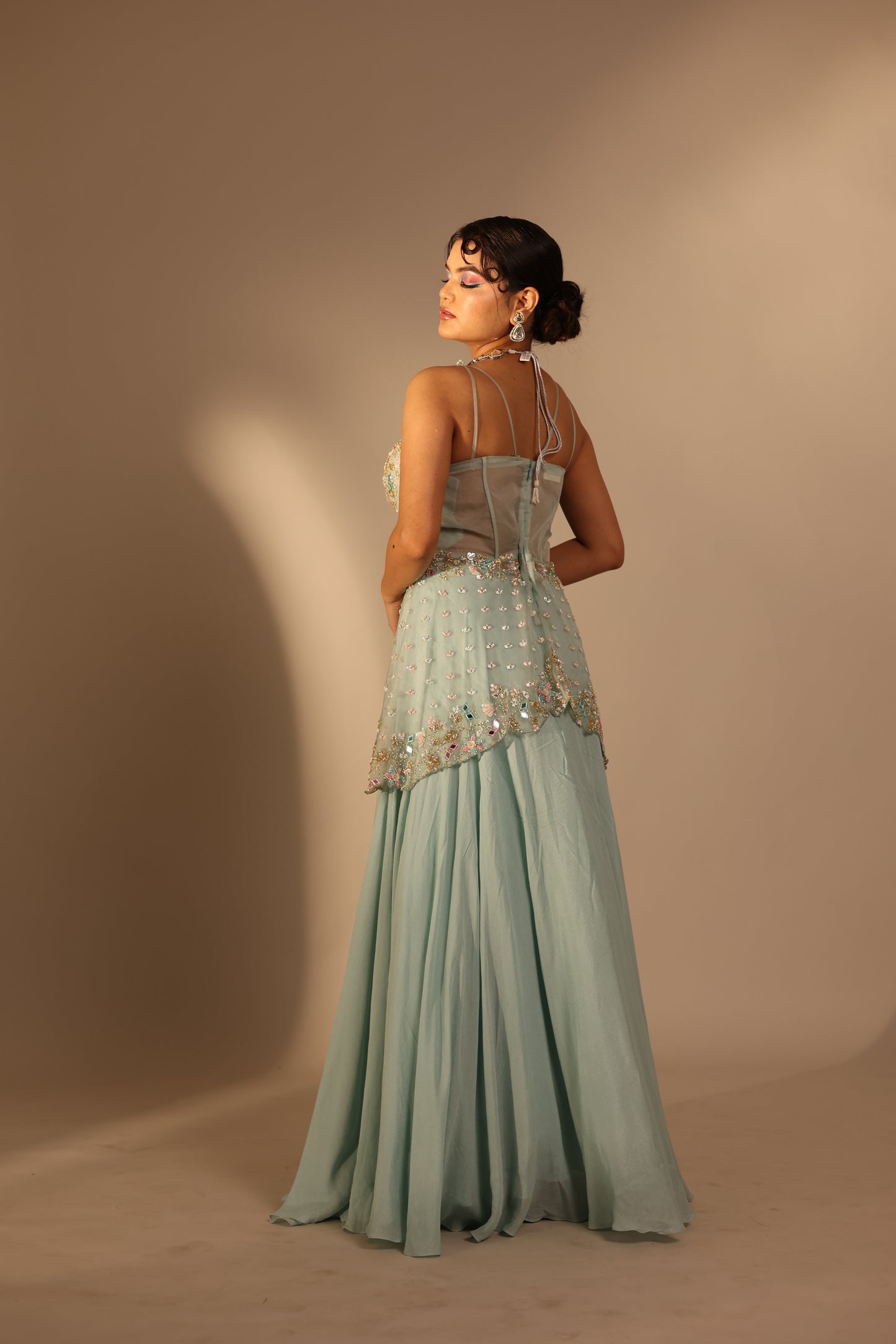 Corset Peplum Lehenga
