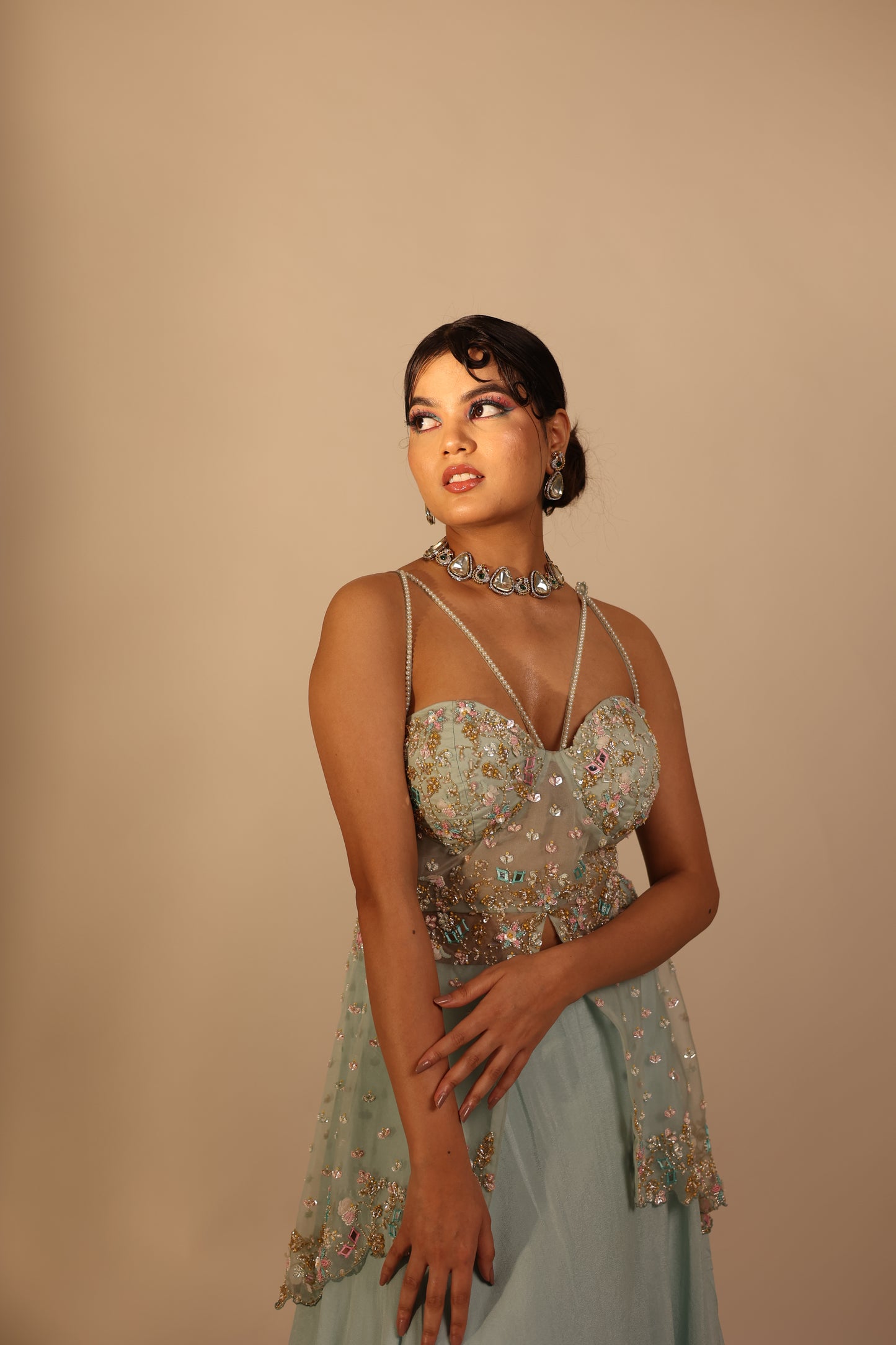 Corset Peplum Lehenga