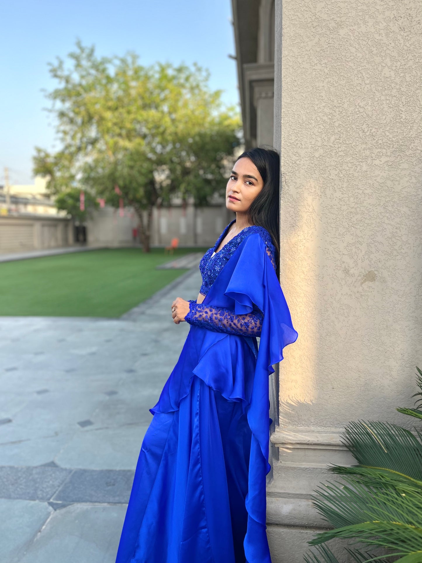 Iris Drape saree
