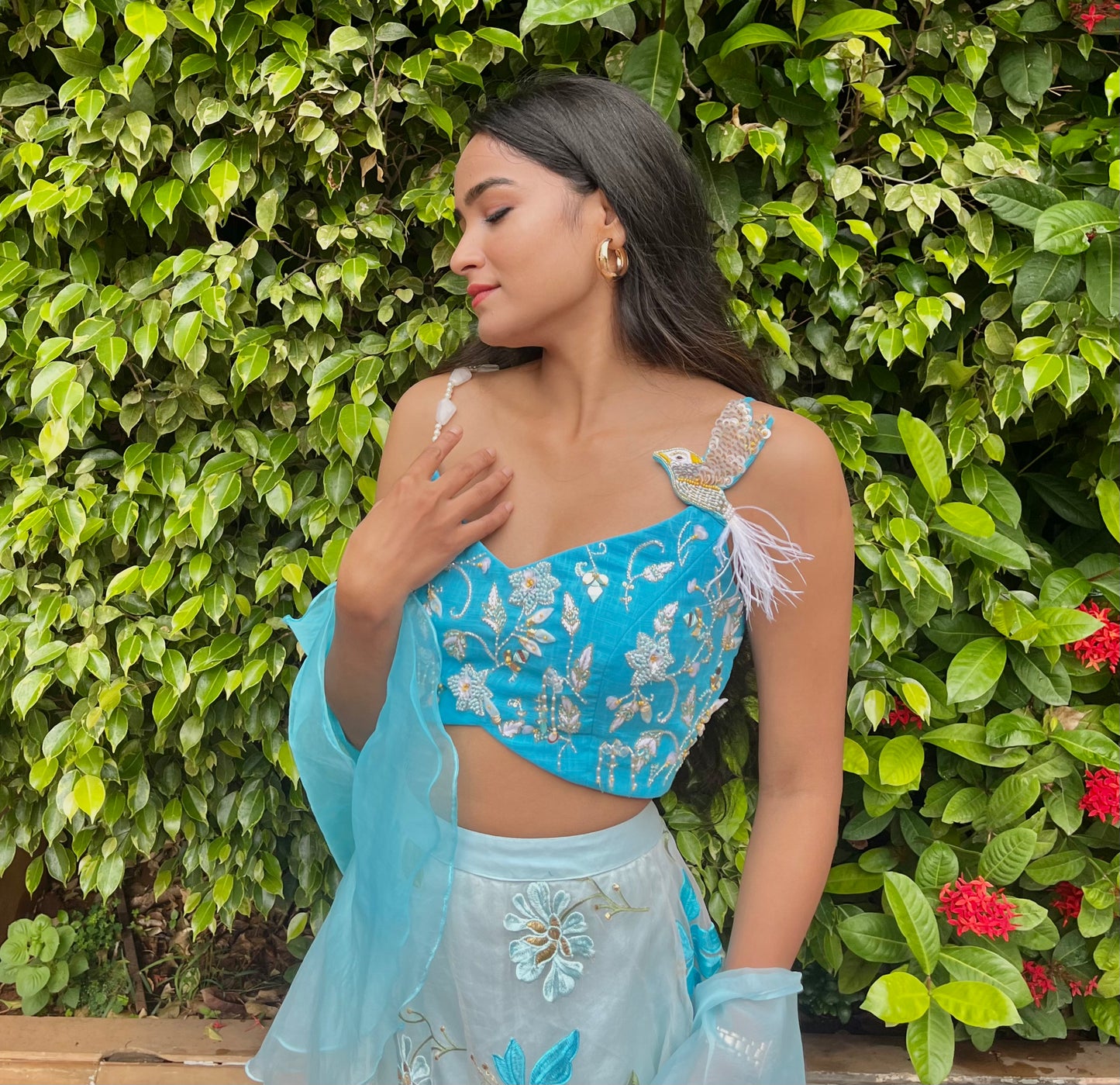 The sky high lehenga