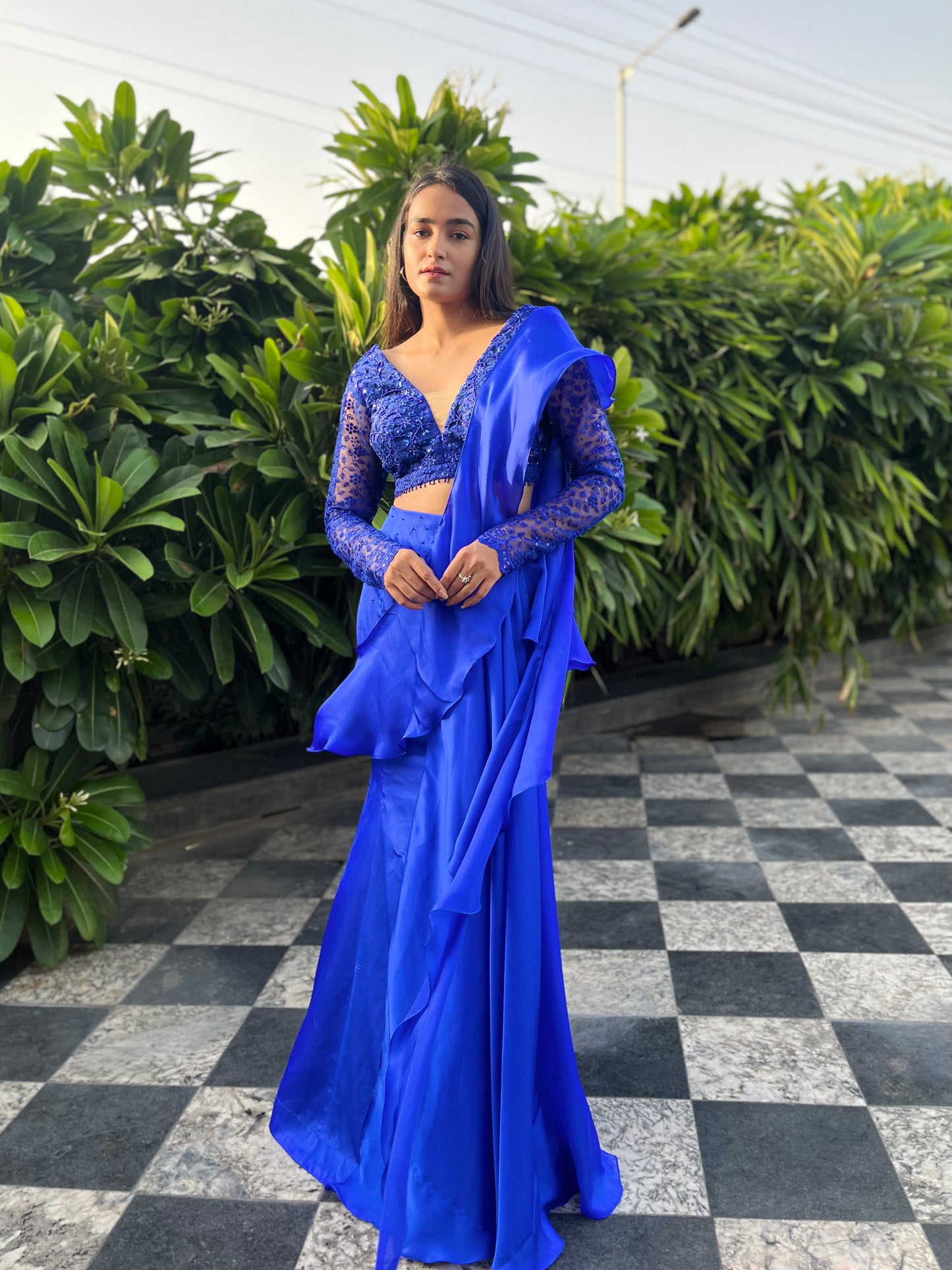 Iris Drape saree