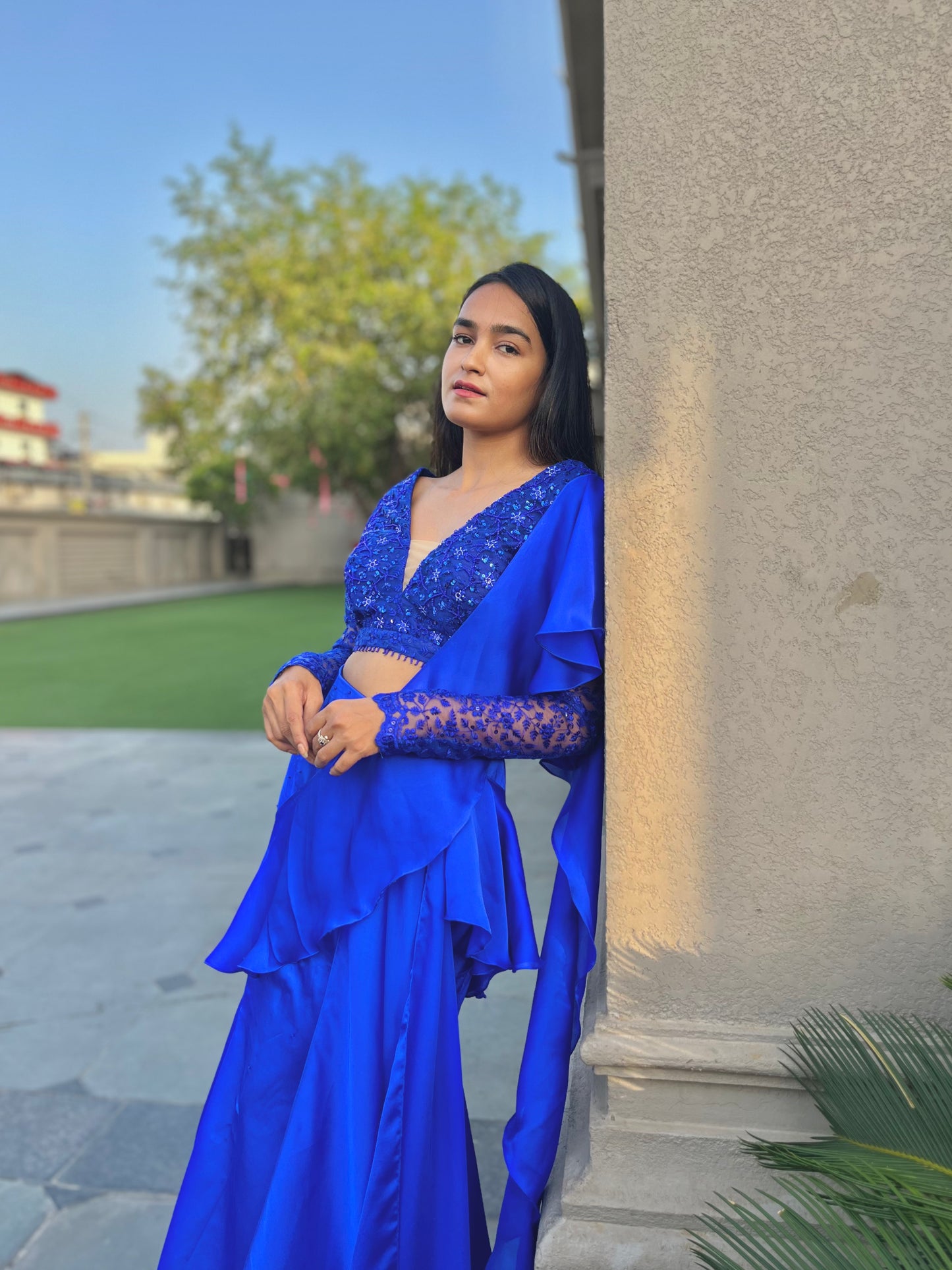 Iris Drape saree