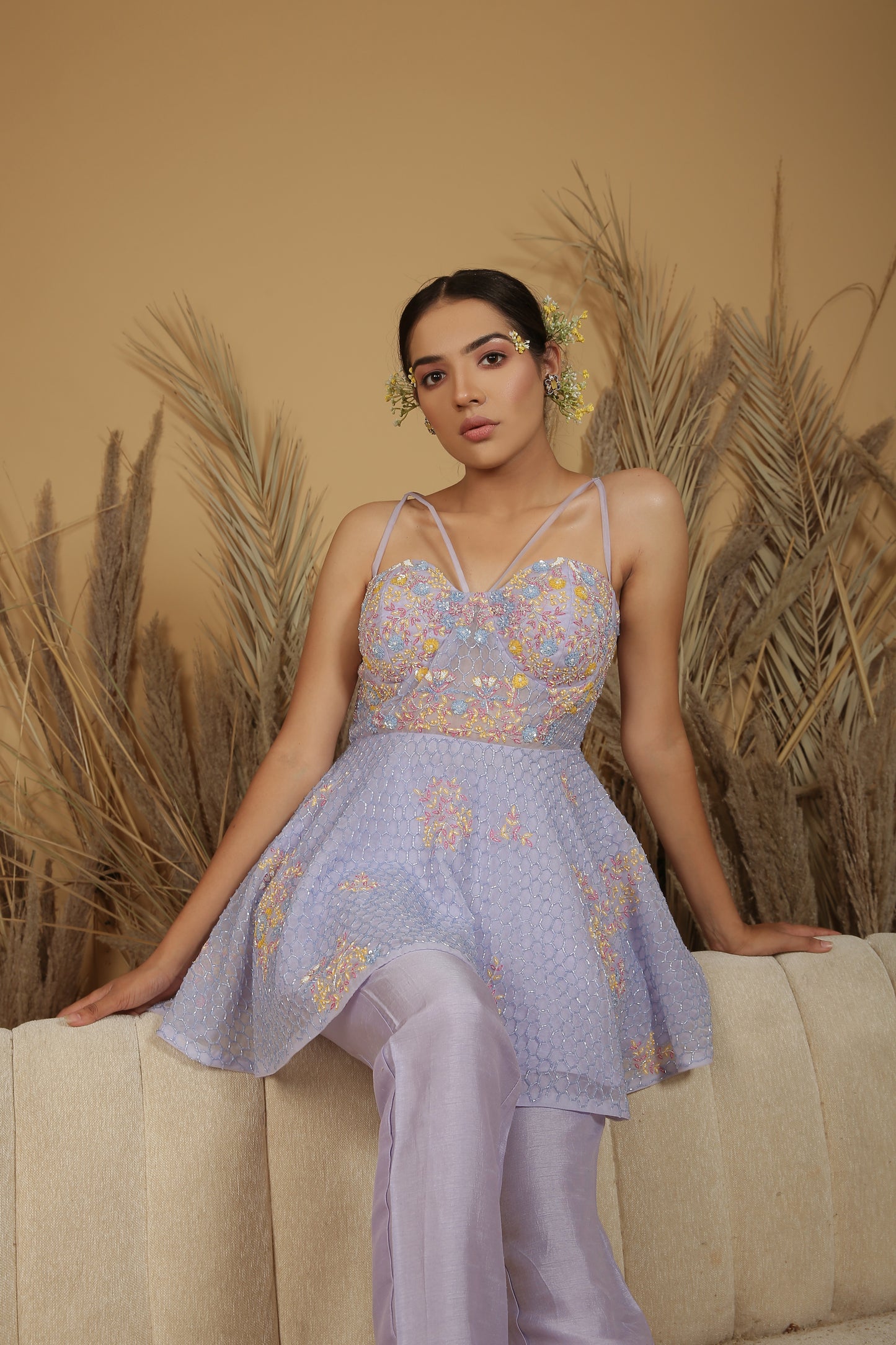 Corset peplum set