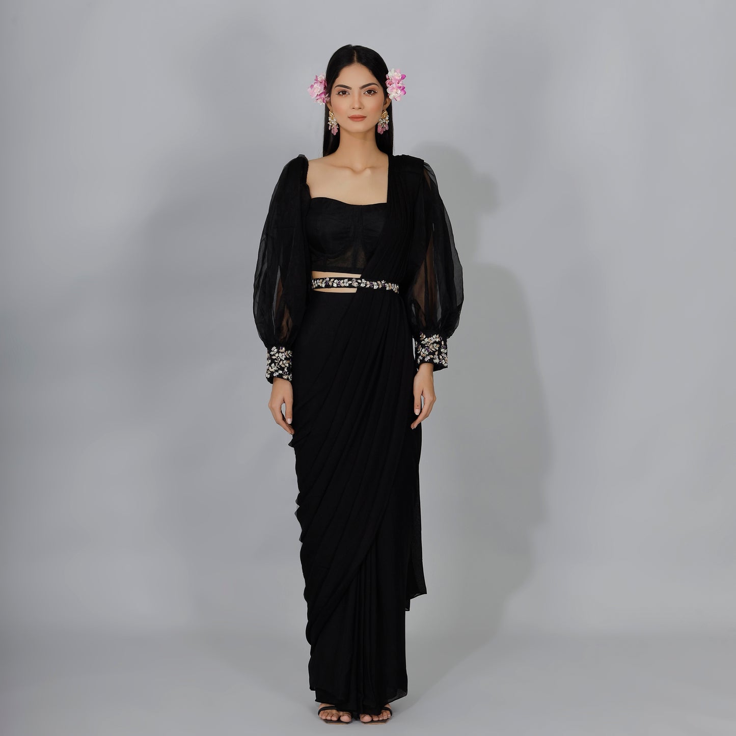 Pre-Drape saree set