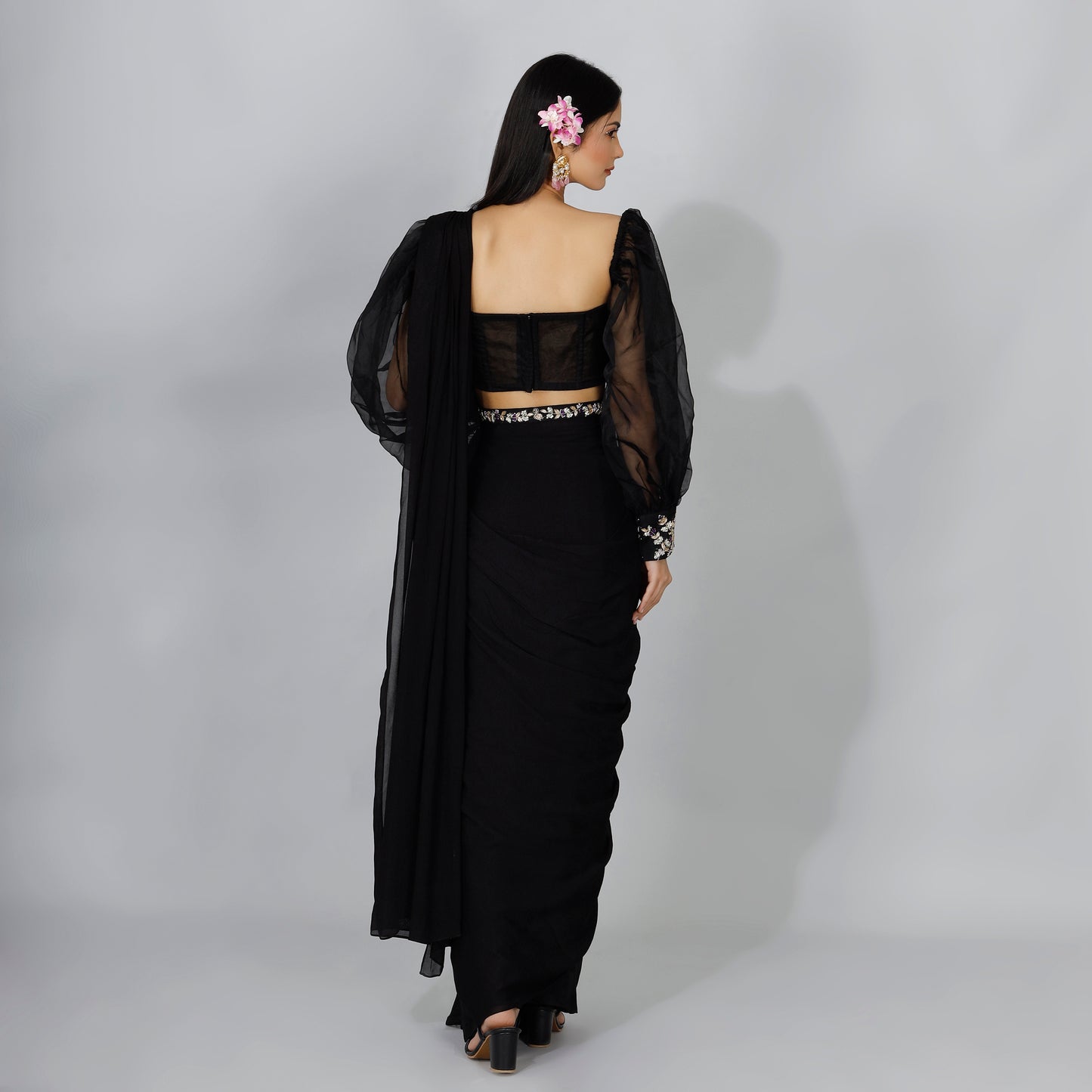 Pre-Drape saree set