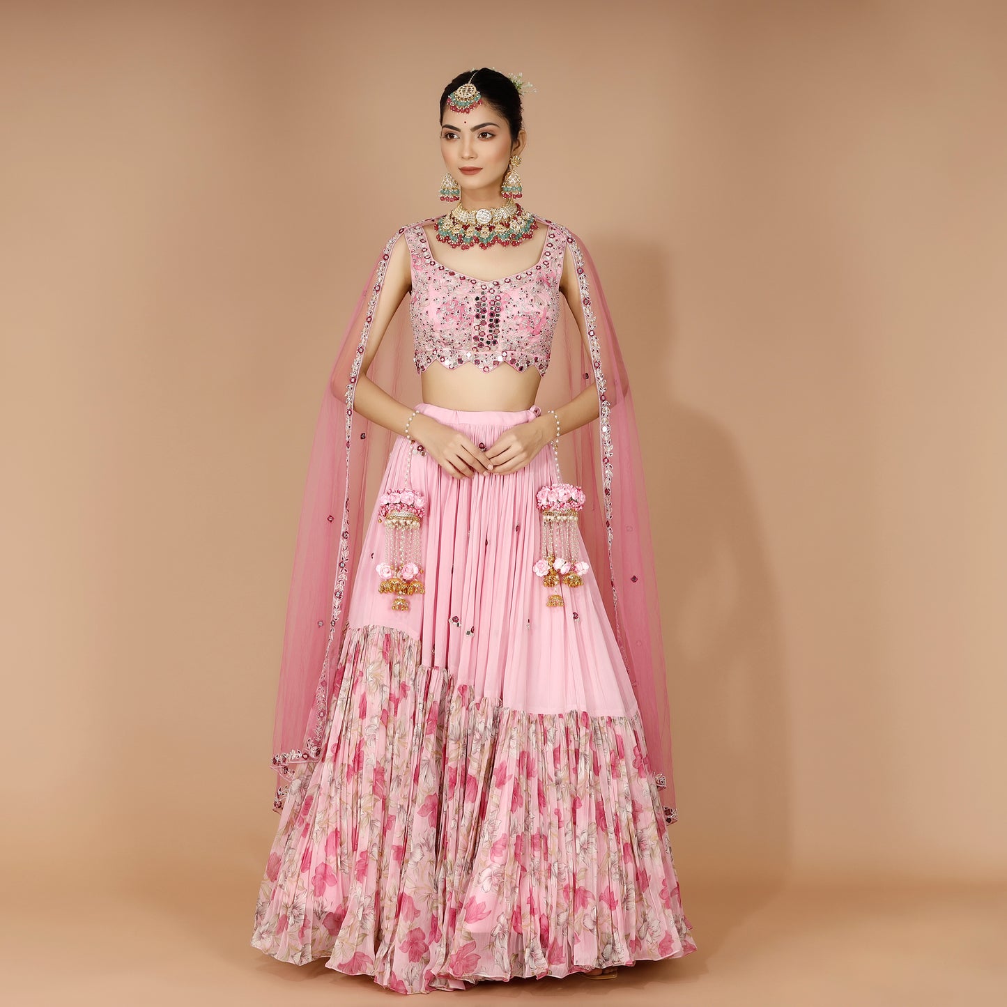 Printed lehenga set