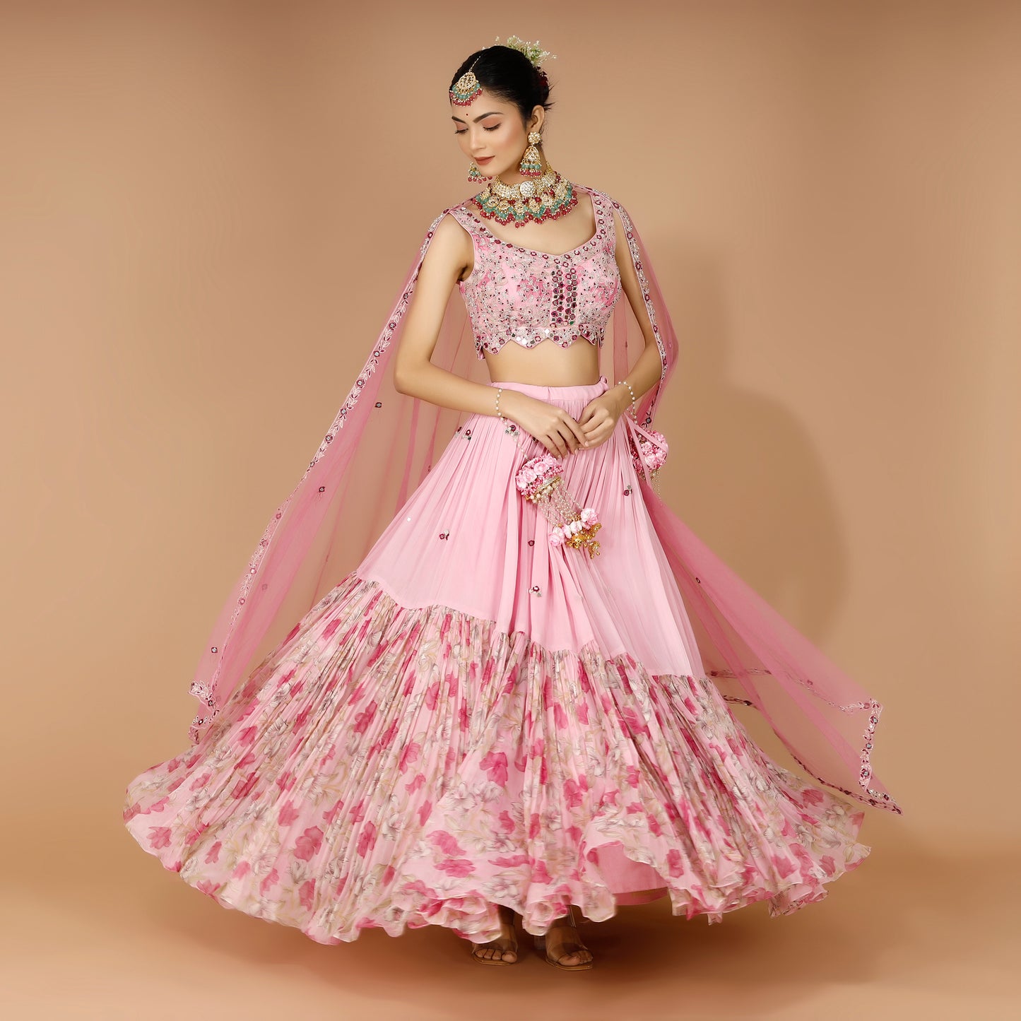 Printed lehenga set