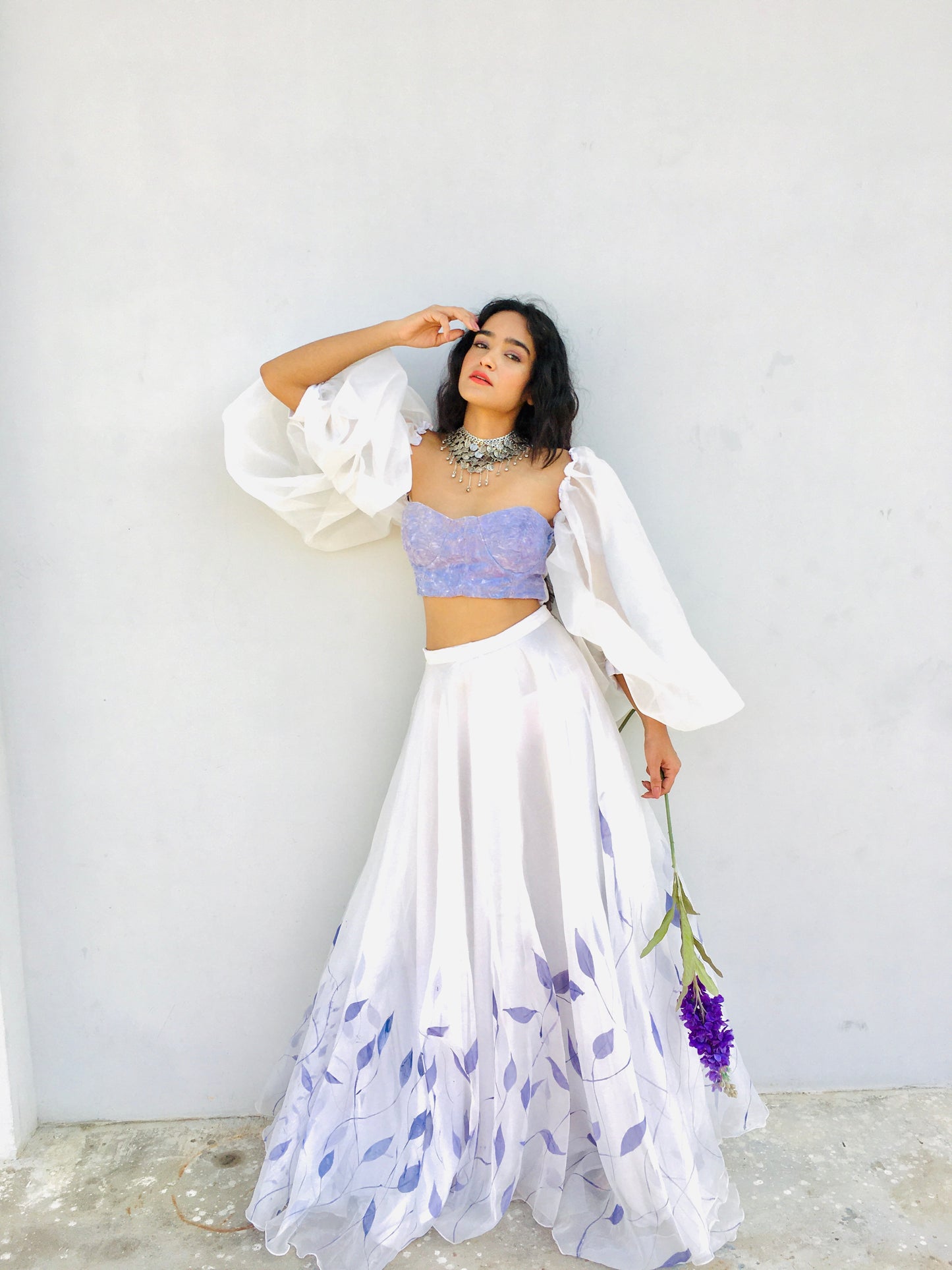 Hand - Painted skirt set