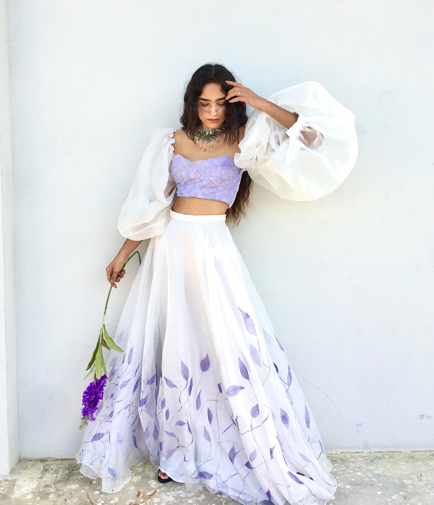 Hand - Painted skirt set