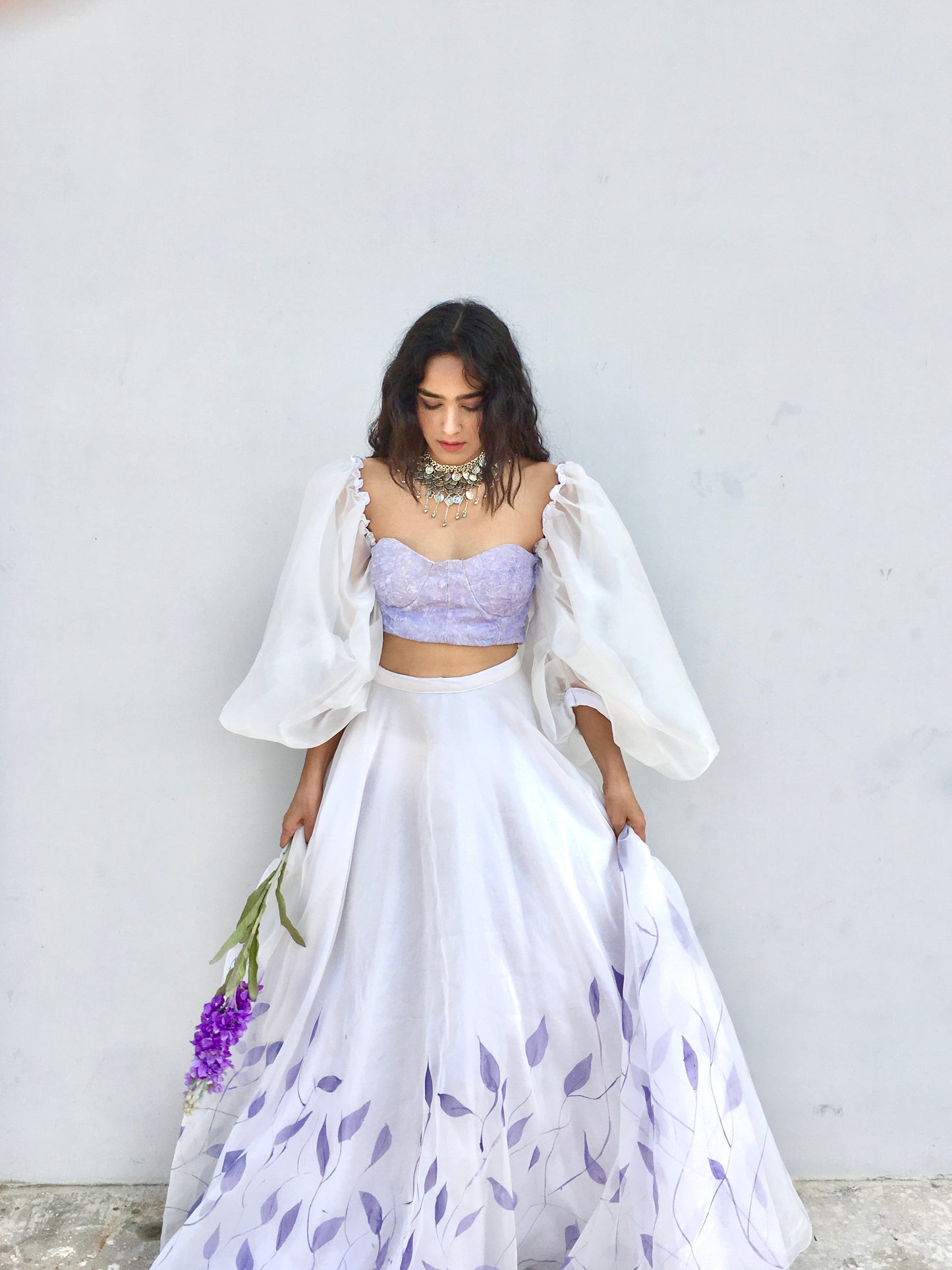 Hand - Painted skirt set
