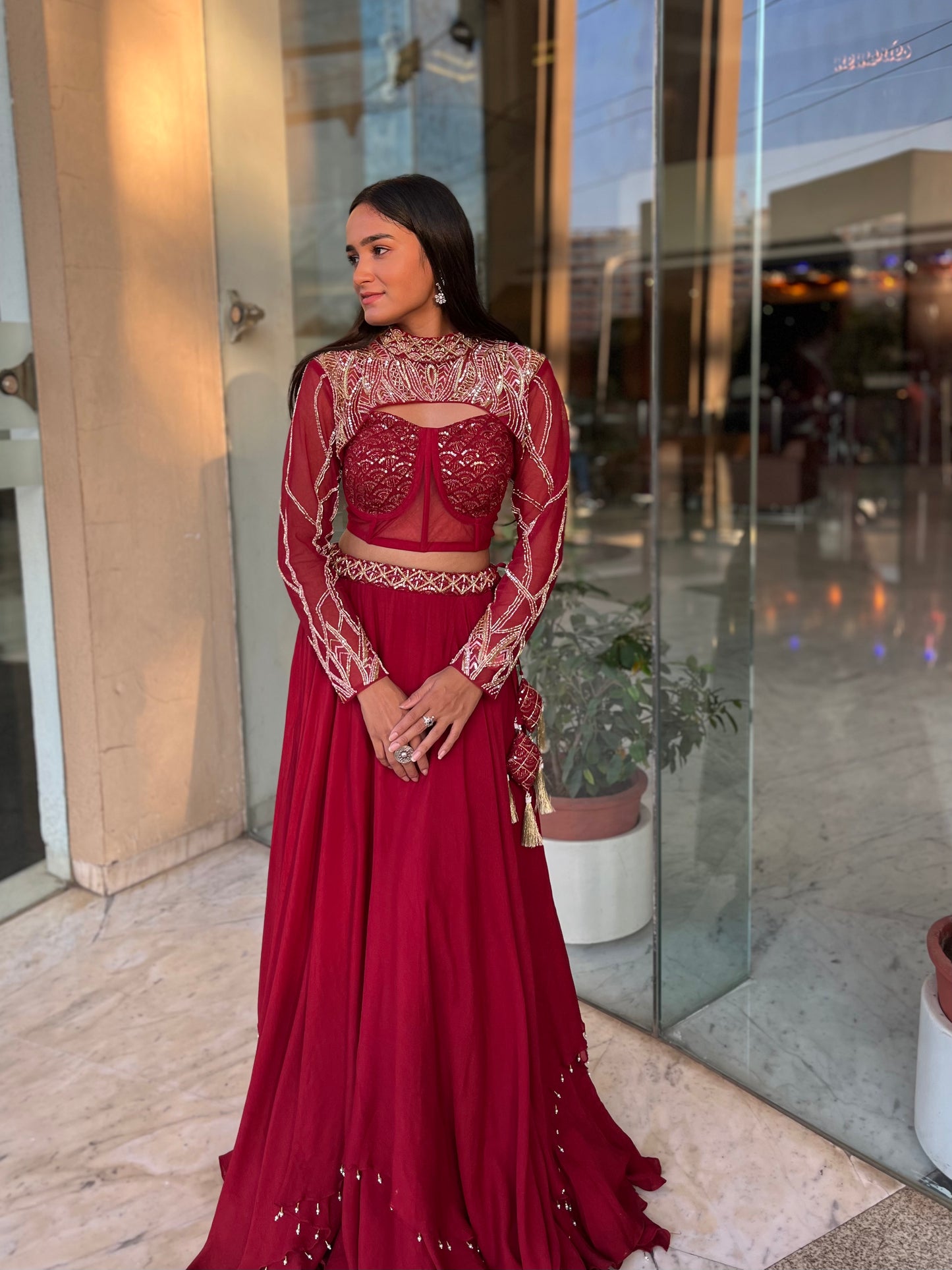 The Rosewood Lehenga