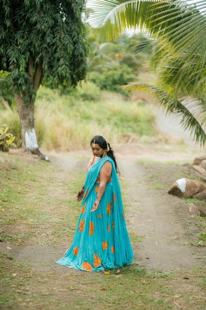 Sashna Hand Painted Lehenga