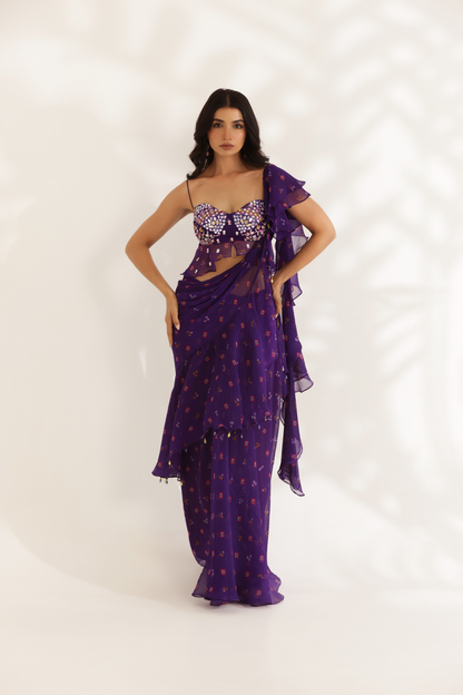 Amber drape Saree