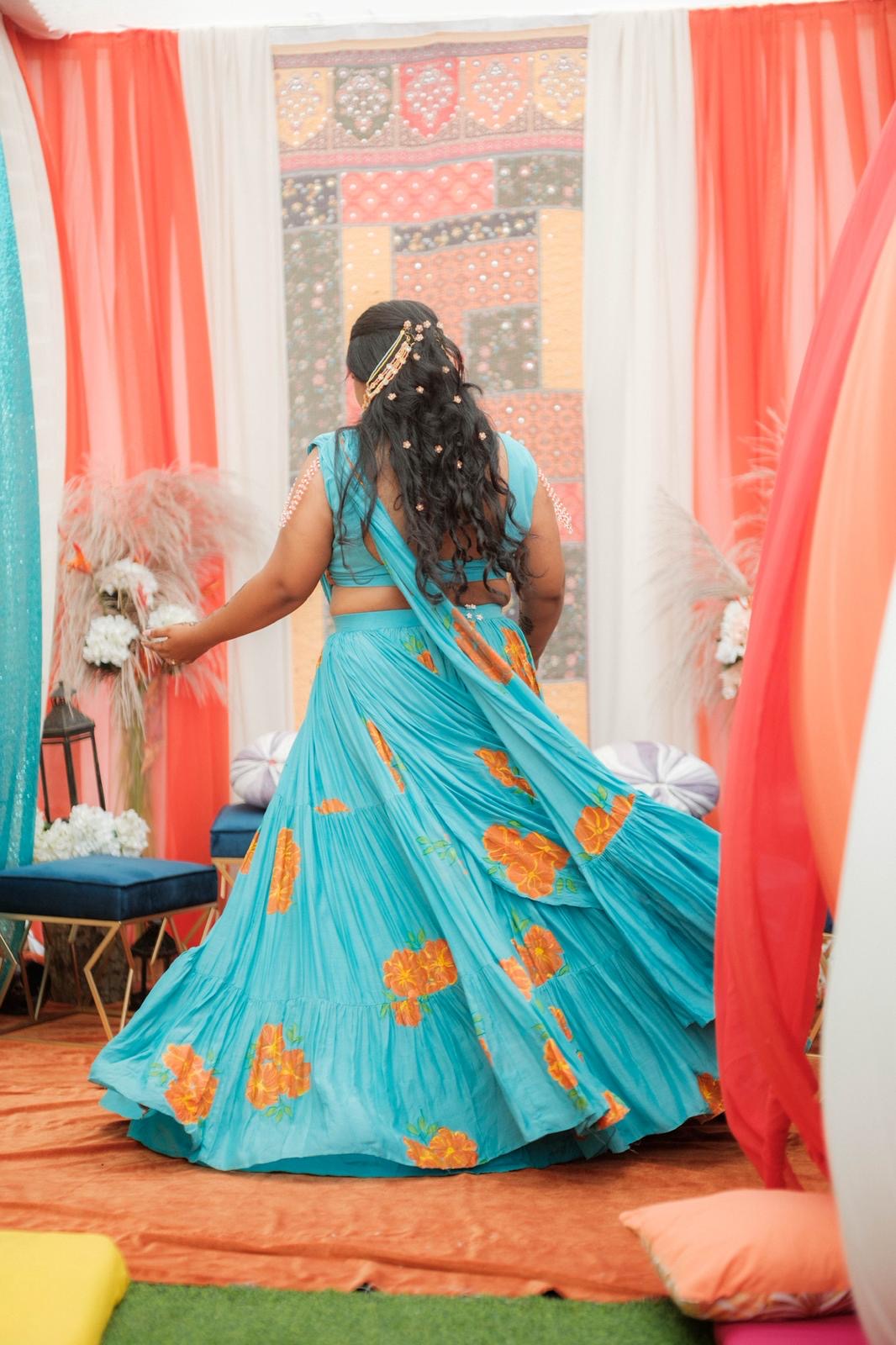 Sashna Hand Painted Lehenga