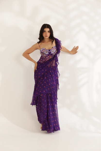 Amber drape Saree