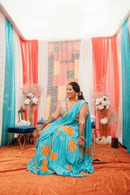 Sashna Hand Painted Lehenga