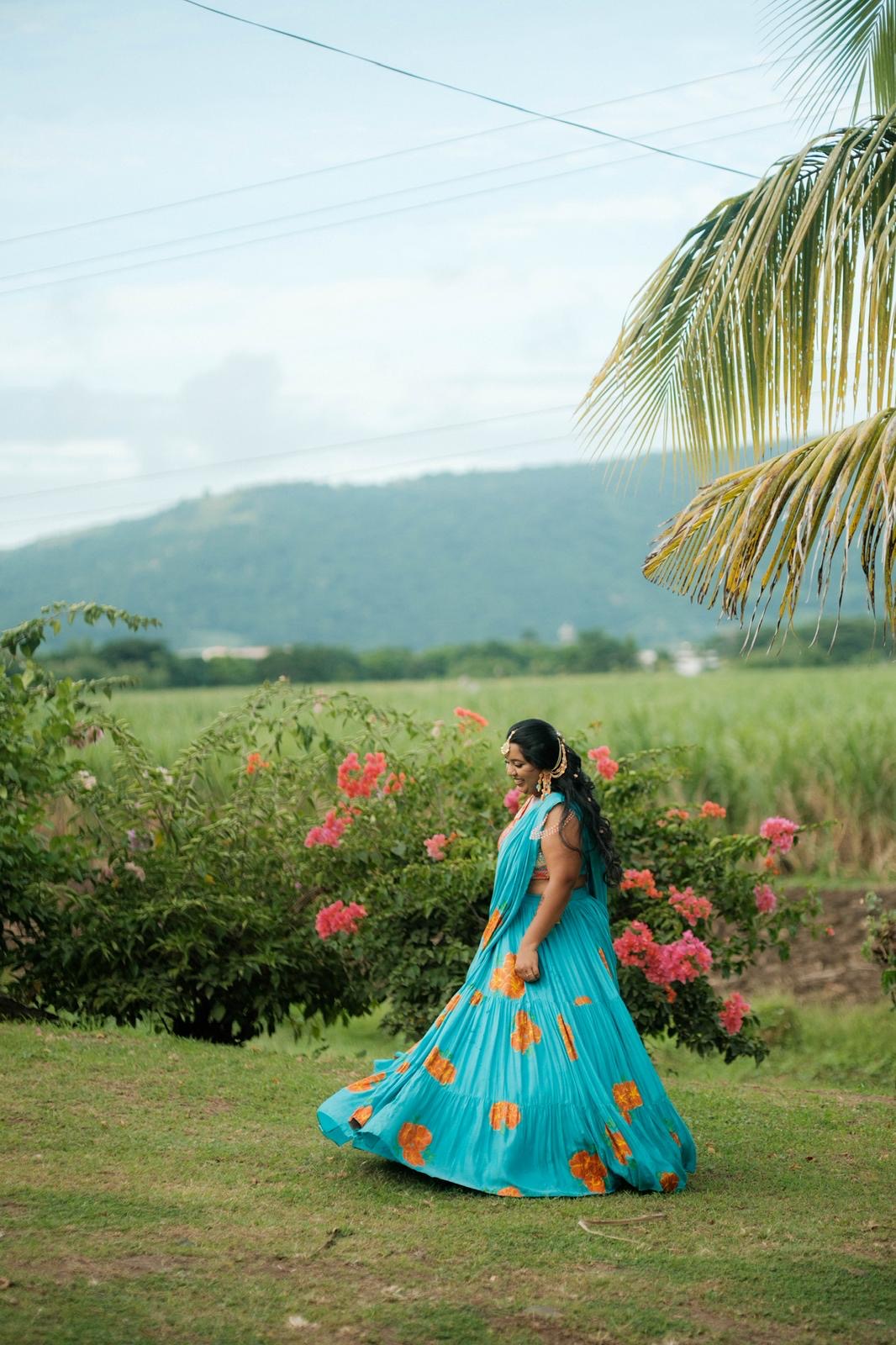 Sashna Hand Painted Lehenga