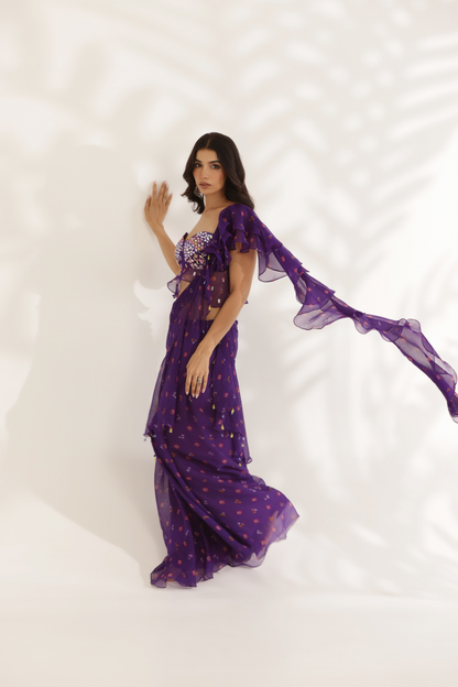 Amber drape Saree