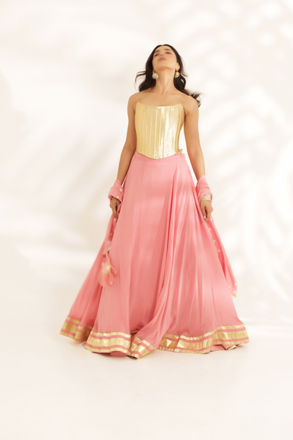 Sunehri Lehenga Set