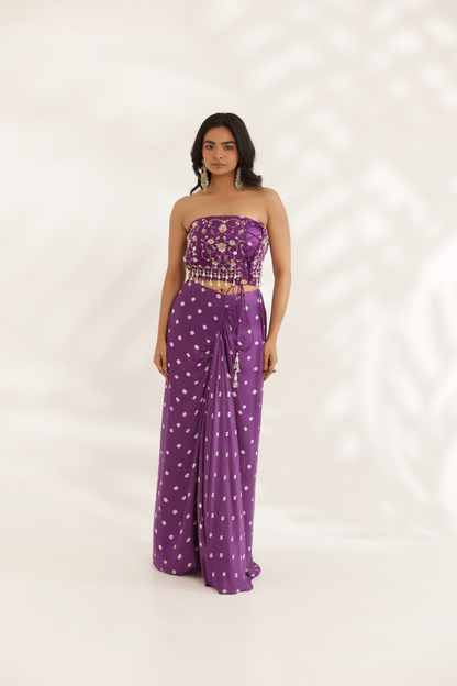 Saavali drape skirt set