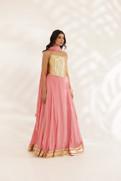 Sunehri Lehenga Set
