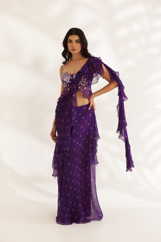 Amber drape Saree
